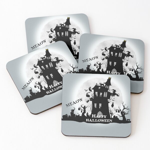 Item preview, Vintage Halloween - Black Cat Castle - Happy Halloween designed and sold by mamacub.