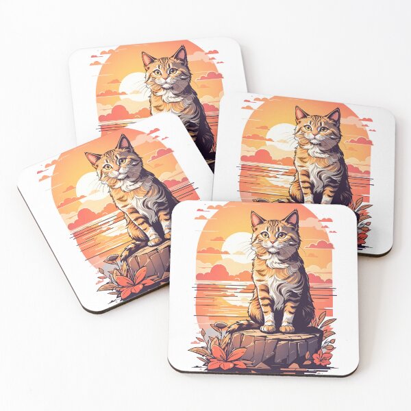 Item preview, The cat in the sunset designed and sold by ADShops1.