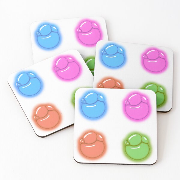 Item preview, Bubble Sticker Pack with Blue, Pink, Red-Orange, and Green Cute Rainbow Colors by Zeesdesign on Redbubble designed and sold by ZEESDESIGN.