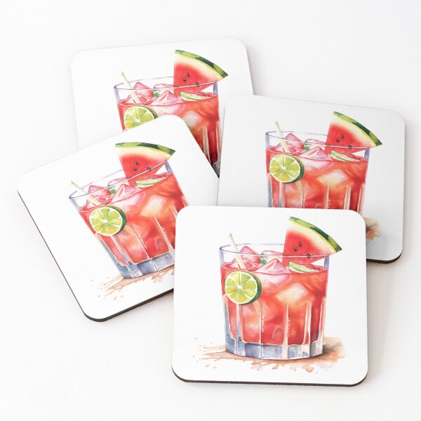 Item preview, Watercolor watercolor watermelon cocktail drink designed and sold by New-School-Wave.