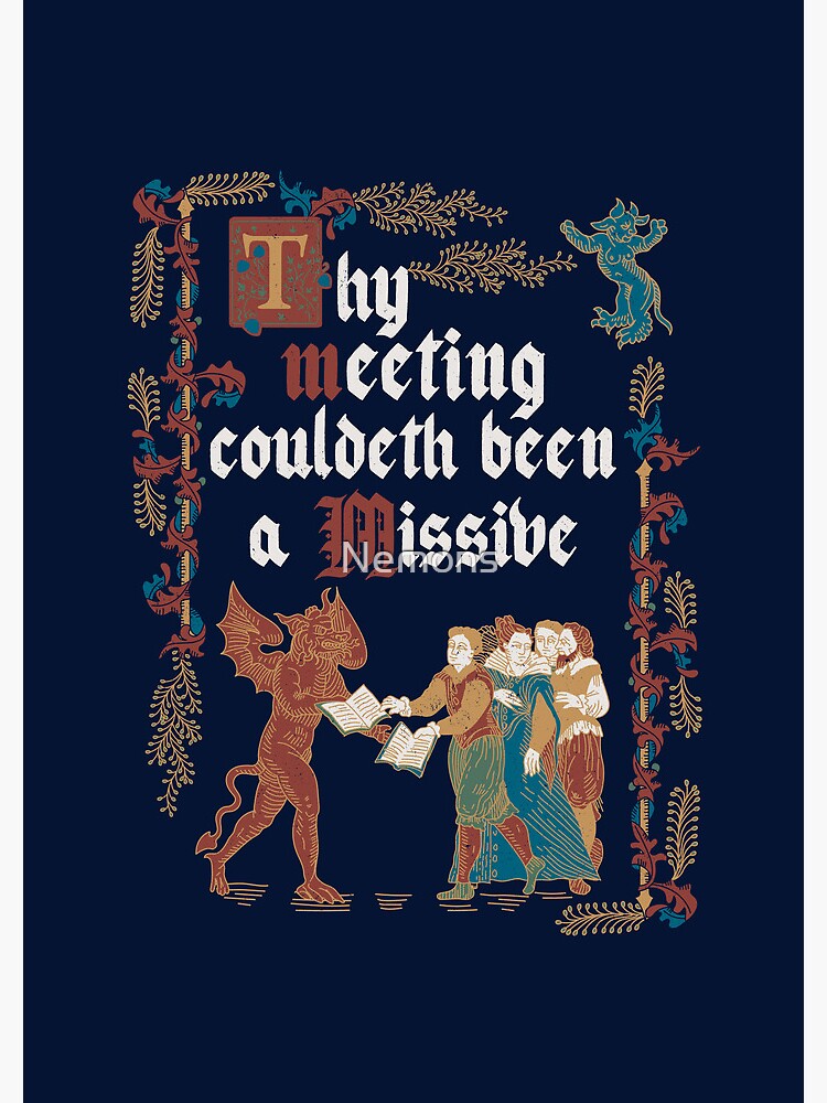Thumbnail 3 of 3, Journal, Could Have been an Email Medieval Style - funny retro vintage English history designed and sold by Nemons.