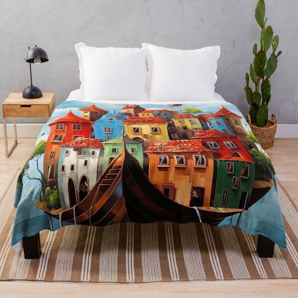 Item preview, Town in the boat designed and sold by Red Witch Art.