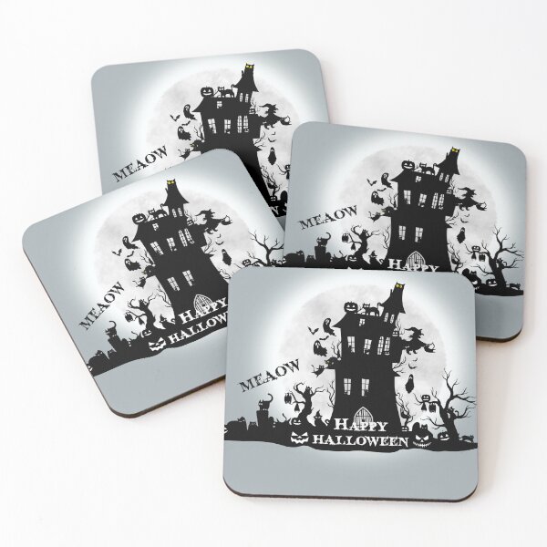 Item preview, Vintage Halloween - Black Cat Castle - Happy Halloween designed and sold by mamacub.