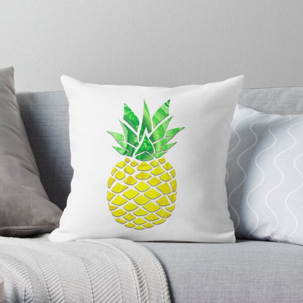 Pineapple Acrylic Pour Throw Pillow
