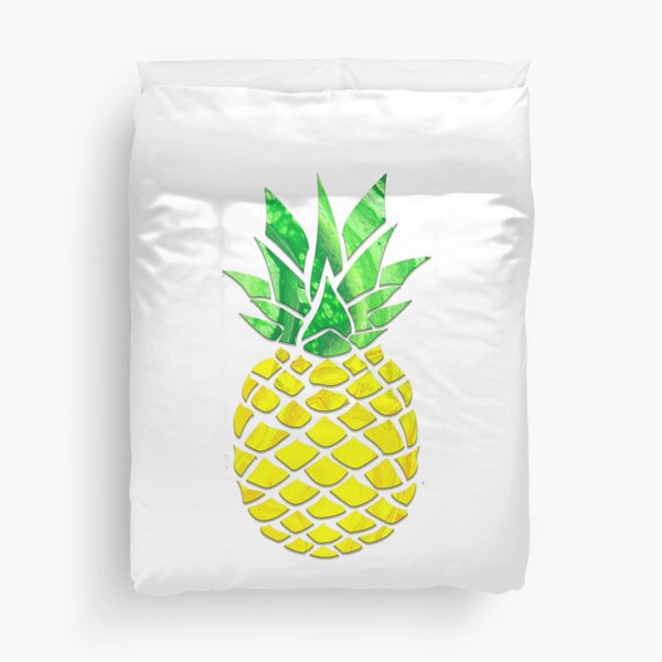 Pineapple Acrylic Pour Duvet Cover