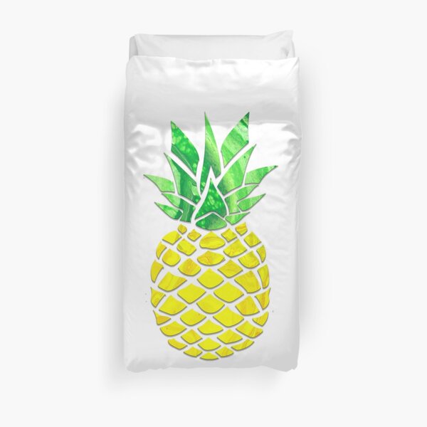 Pineapple Acrylic Pour Duvet Cover