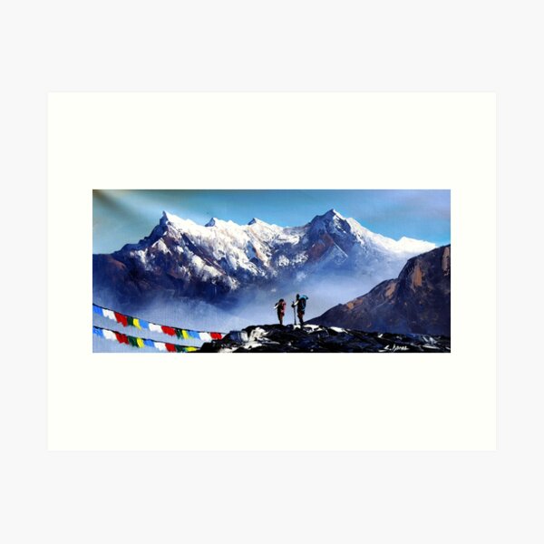 Item preview, Panoramic View Of Ama Dablam Peak Everest Mountain designed and sold by Whimsy Art.