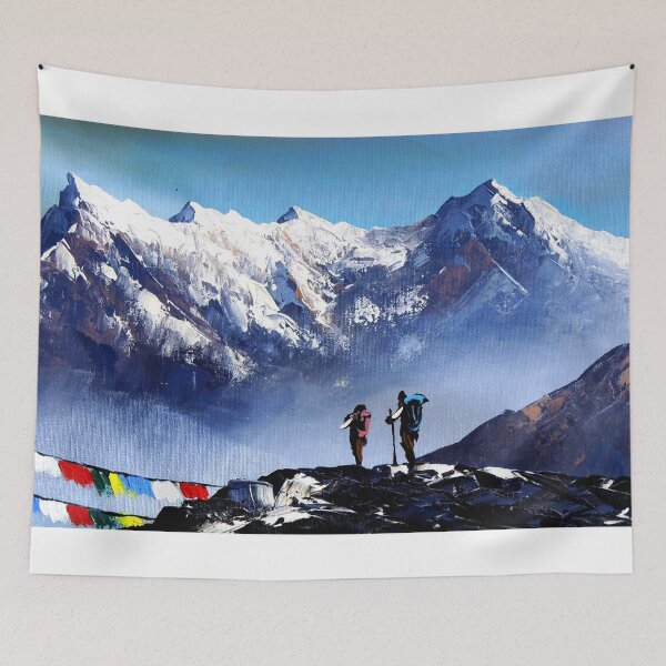 Item preview, Panoramic View Of Ama Dablam Peak Everest Mountain designed and sold by Whimsy Art.