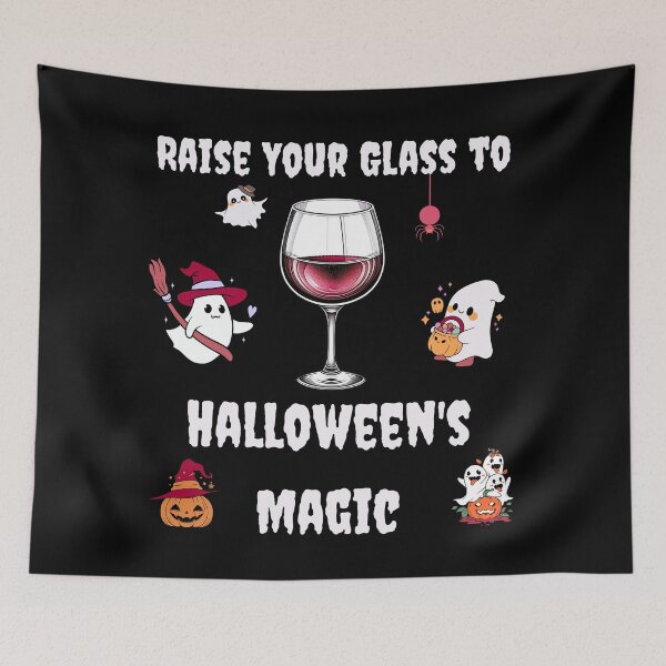 Item preview, Raise your Glass to Halloween's Magic, red wine drinker Halloween Ghost designed and sold by All Year Round.