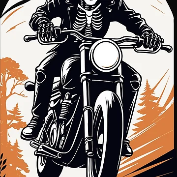 Artwork thumbnail, Skeleton Rider by Bianca-Design