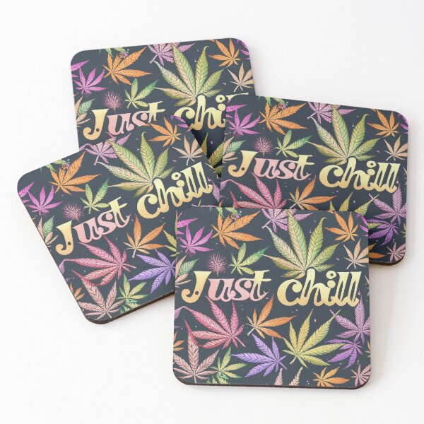 Item preview, Just chill pattern with colourful leaves designed and sold by Aktio  Design.
