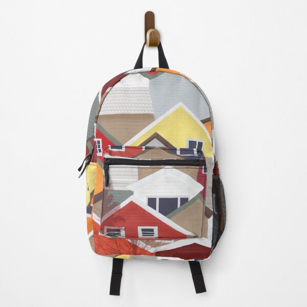 Item preview, Digital drawing of Roof tops in autumn orange colour palette designed and sold by Enrika.