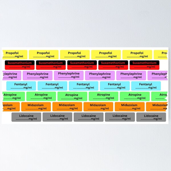 Item preview, Anesthetic Labels For Anaesthesist  designed and sold by The Remi Reserve.