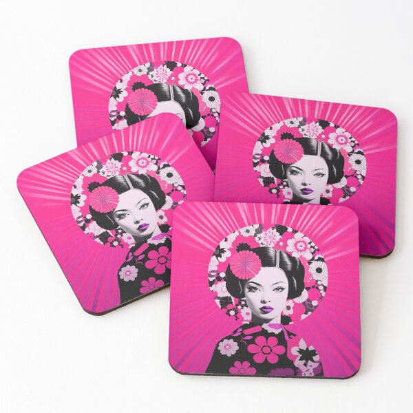 Item preview, Japanese Maiko Abstract Fuchsia designed and sold by Meeheemaha.