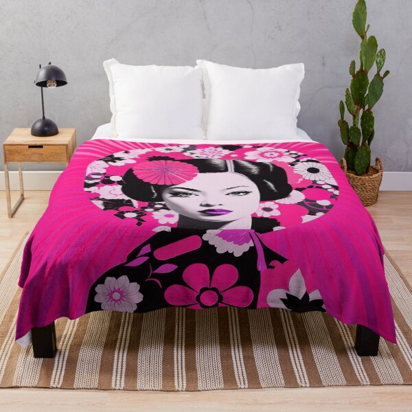 Item preview, Japanese Maiko Abstract Fuchsia designed and sold by Meeheemaha.