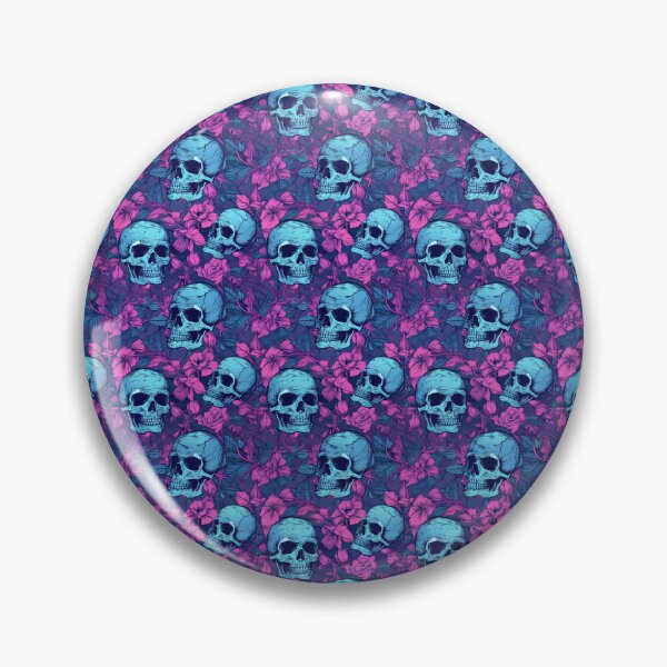 Item preview, Blue & Pink Skulls Composite Overlay Pattern #1 designed and sold by ARTficiallyAnon.
