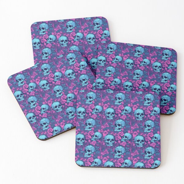 Item preview, Blue & Pink Skulls Composite Overlay Pattern #1 designed and sold by ARTficiallyAnon.
