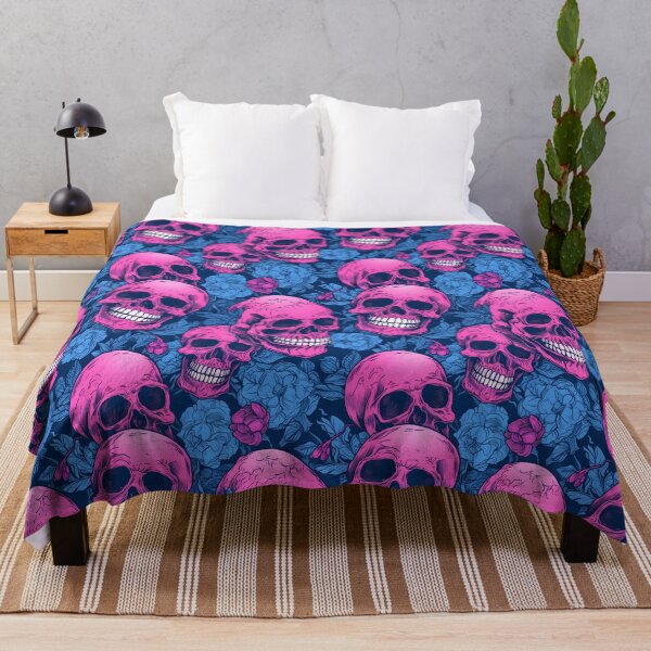 Item preview, Blue & Pink Skulls Composite Overlay Pattern #2 designed and sold by ARTficiallyAnon.