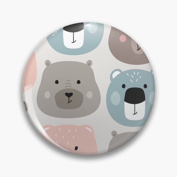 Item preview, cute flat faces of bears  designed and sold by WonderworkLI.