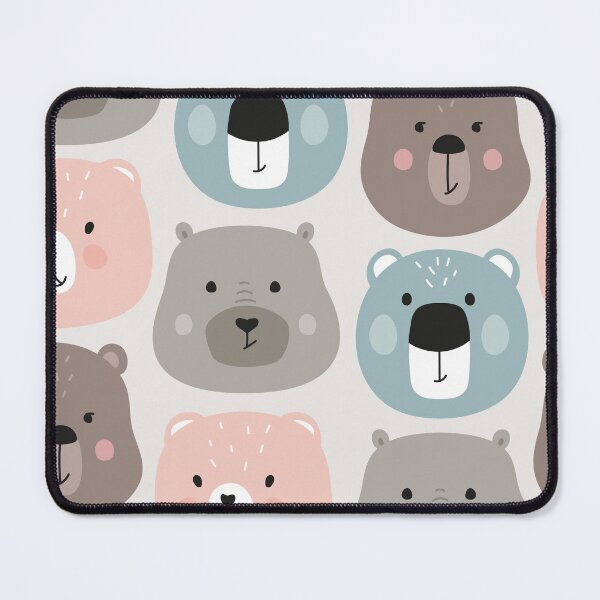 Item preview, cute flat faces of bears  designed and sold by WonderworkLI.