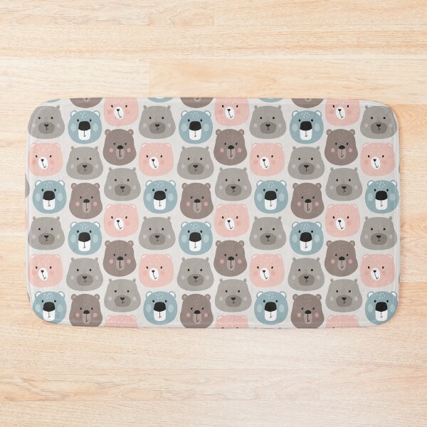 Item preview, cute flat faces of bears  designed and sold by WonderworkLI.