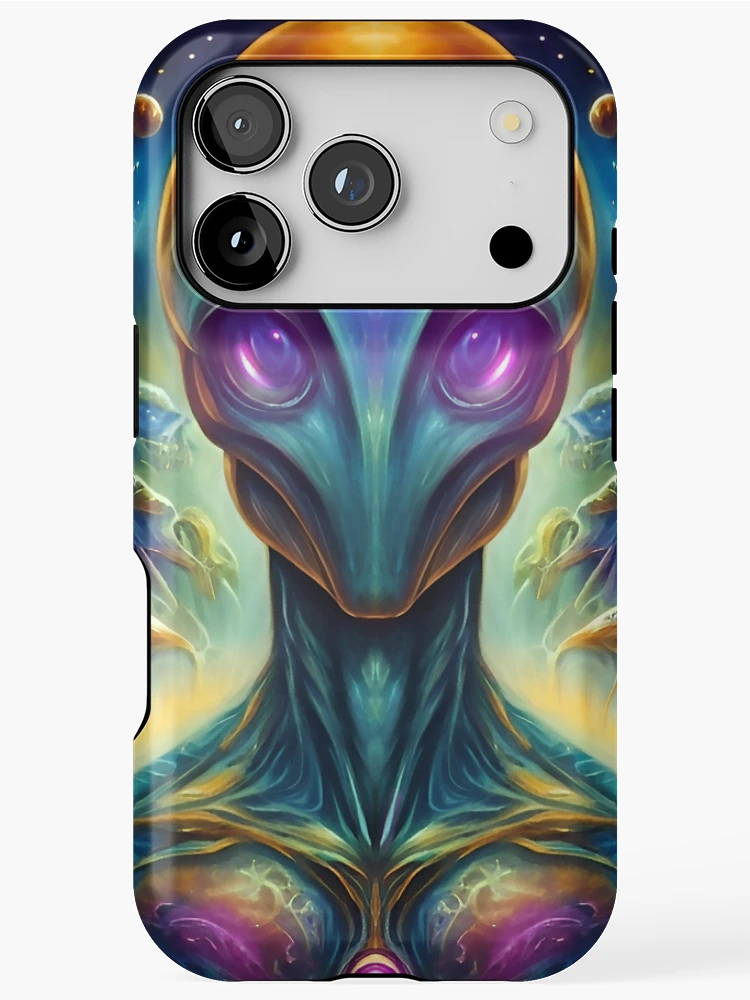 Thumbnail 1 of 4, iPhone Case, Multidimensional Alien designed and sold by RemonMichel.