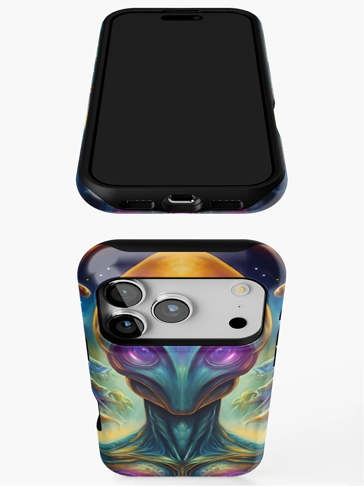 Thumbnail 3 of 4, iPhone Case, Multidimensional Alien designed and sold by RemonMichel.