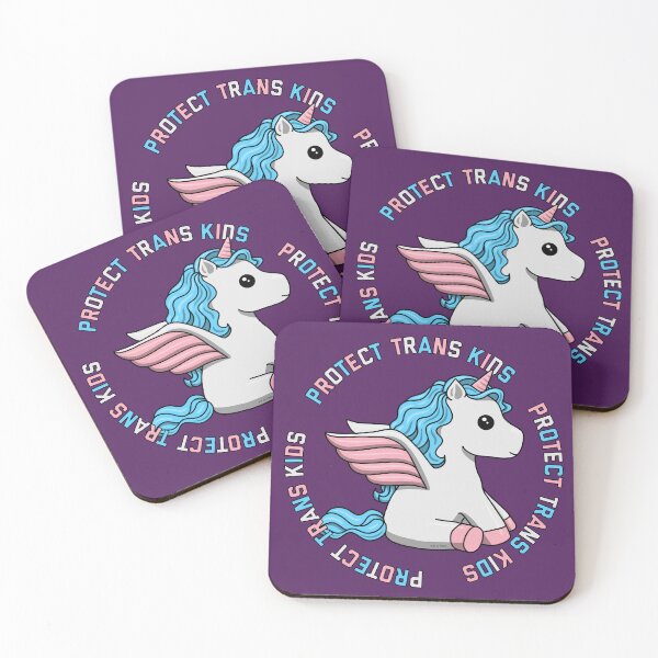 Item preview, Protect Trans Kids Unicorn designed and sold by Art by Veya.