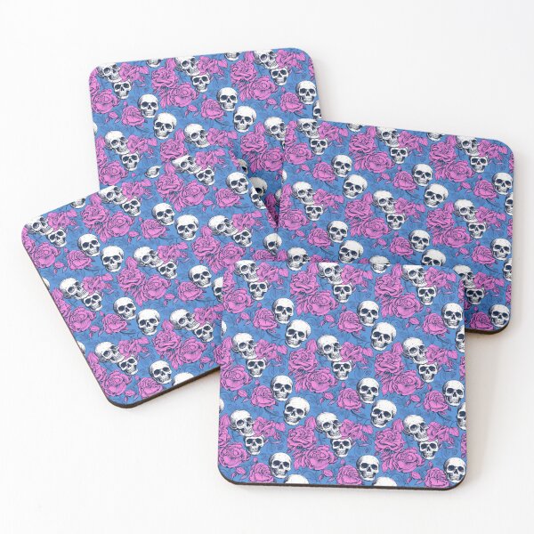 Item preview, Blue & Pink Skulls Composite Overlay Pattern #4 designed and sold by ARTficiallyAnon.