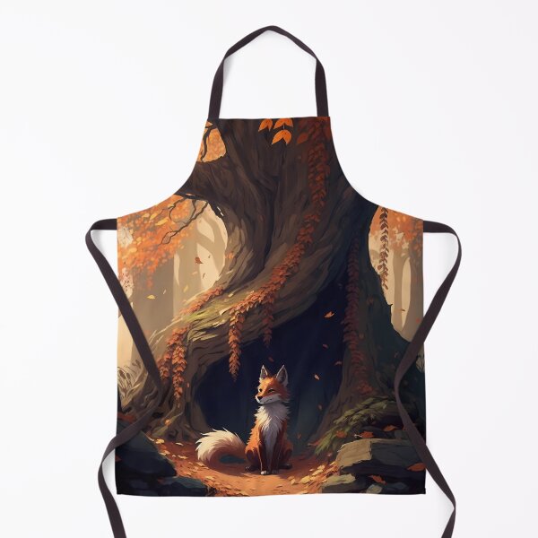 Item preview, Rustling Leaves, Calm Fox, an anime-inspired autumn portrait designed and sold by EmeraldeaArt.