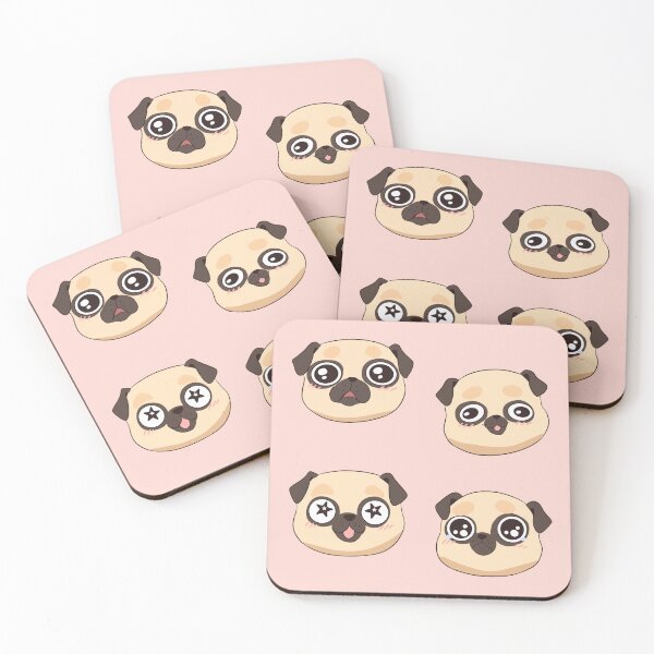Item preview, Cute funny pug face pack designed and sold by Yaragold.