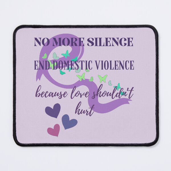 Item preview, No More Silence End Domestic Violence. Domestic Violence Awareness Ribbon designed and sold by Rebel-Design.