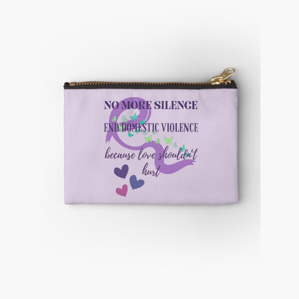 Item preview, No More Silence End Domestic Violence. Domestic Violence Awareness Ribbon designed and sold by Rebel-Design.