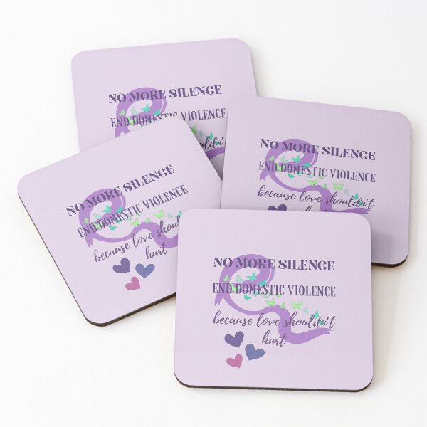 Item preview, No More Silence End Domestic Violence. Domestic Violence Awareness Ribbon designed and sold by Rebel-Design.