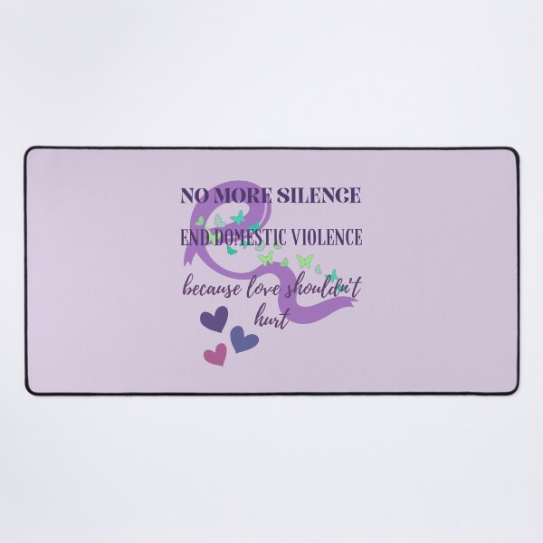 Item preview, No More Silence End Domestic Violence. Domestic Violence Awareness Ribbon designed and sold by Rebel-Design.