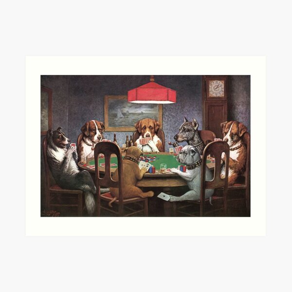 Dogs Playing Poker Art Print
