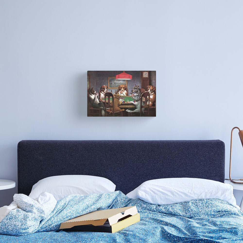 Dogs Playing Poker Canvas Print