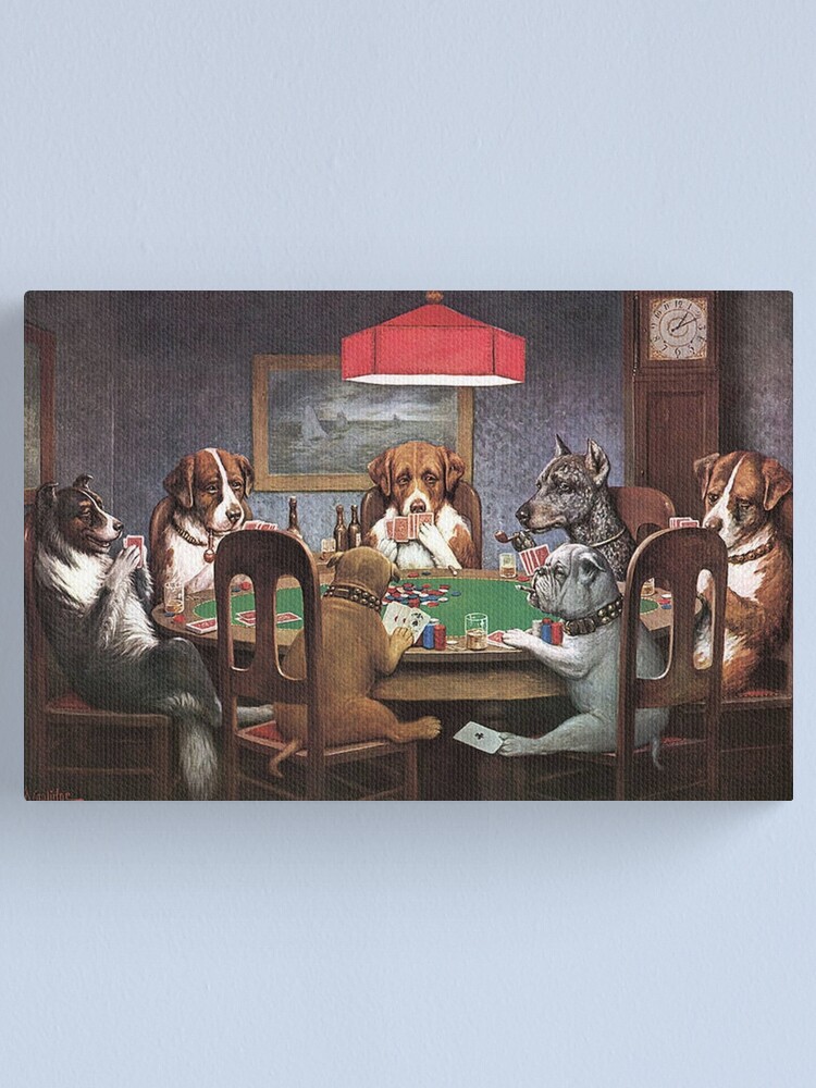Alternate view of Dogs Playing Poker Canvas Print