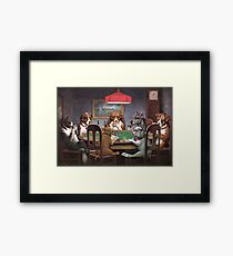 Dogs Playing Poker Framed Print