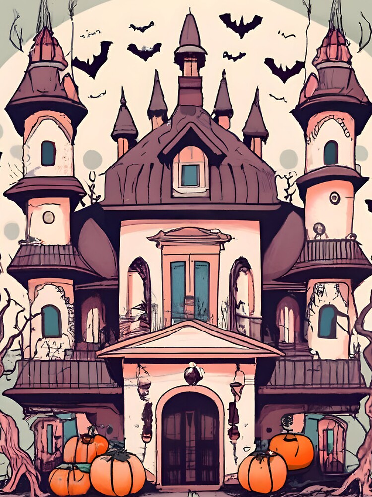 Thumbnail 5 of 5, iPhone Case, Halloween Spooky Castle Drawing designed and sold by Patricks-Art.