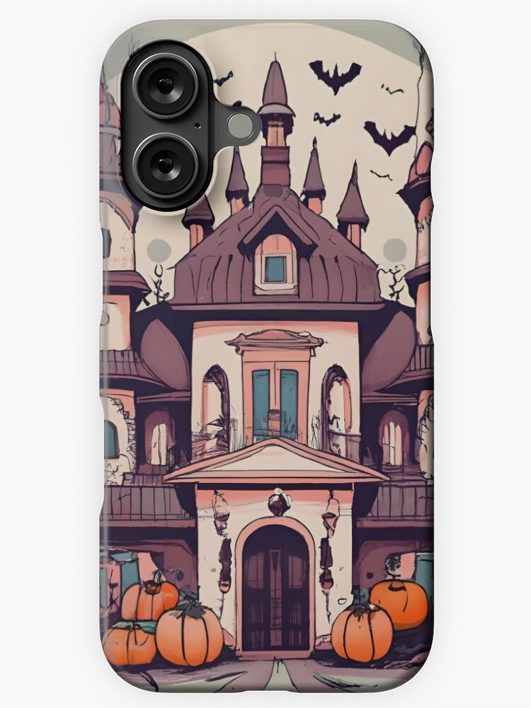 Thumbnail 1 of 4, iPhone Case, Halloween Spooky Castle Drawing designed and sold by Patricks-Art.