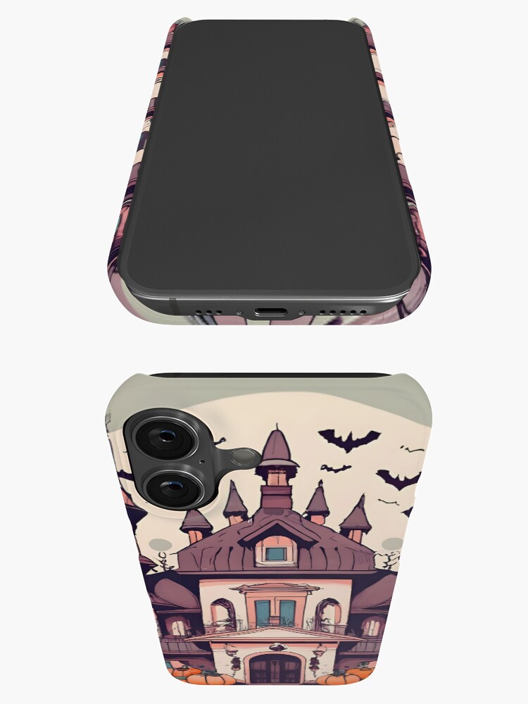 Thumbnail 3 of 4, iPhone Case, Halloween Spooky Castle Drawing designed and sold by Patricks-Art.
