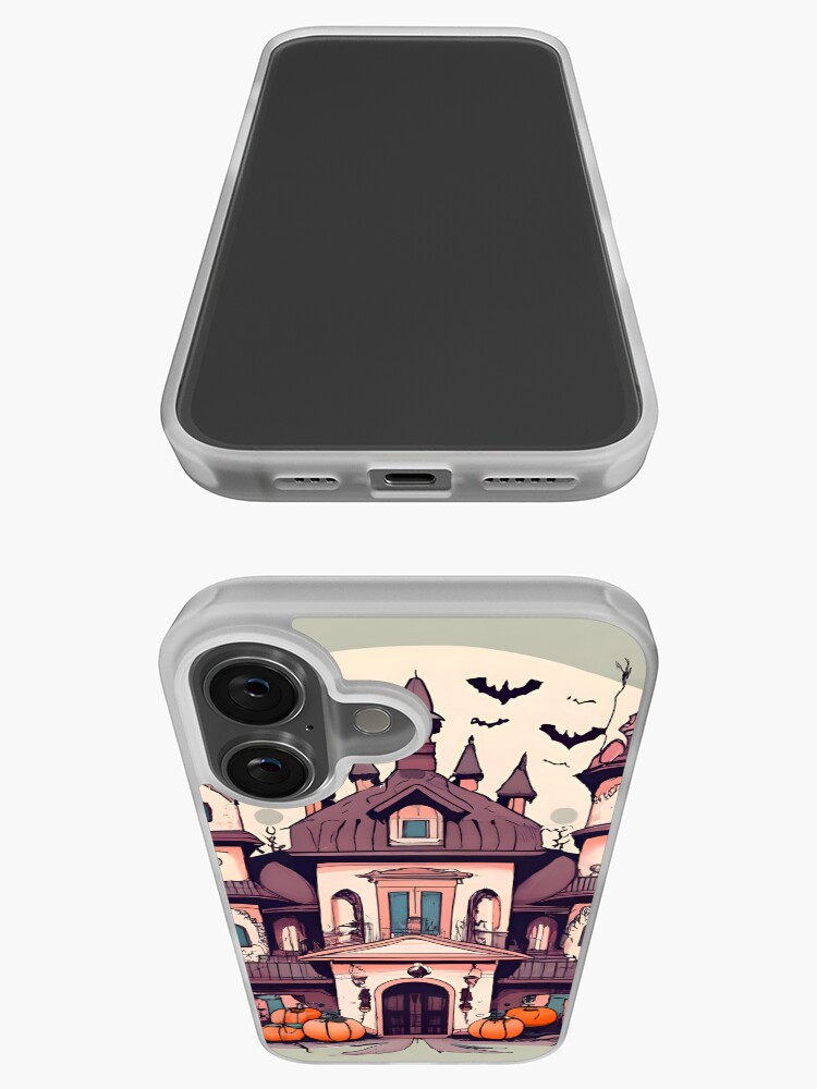 Thumbnail 3 of 5, iPhone Case, Halloween Spooky Castle Drawing designed and sold by Patricks-Art.