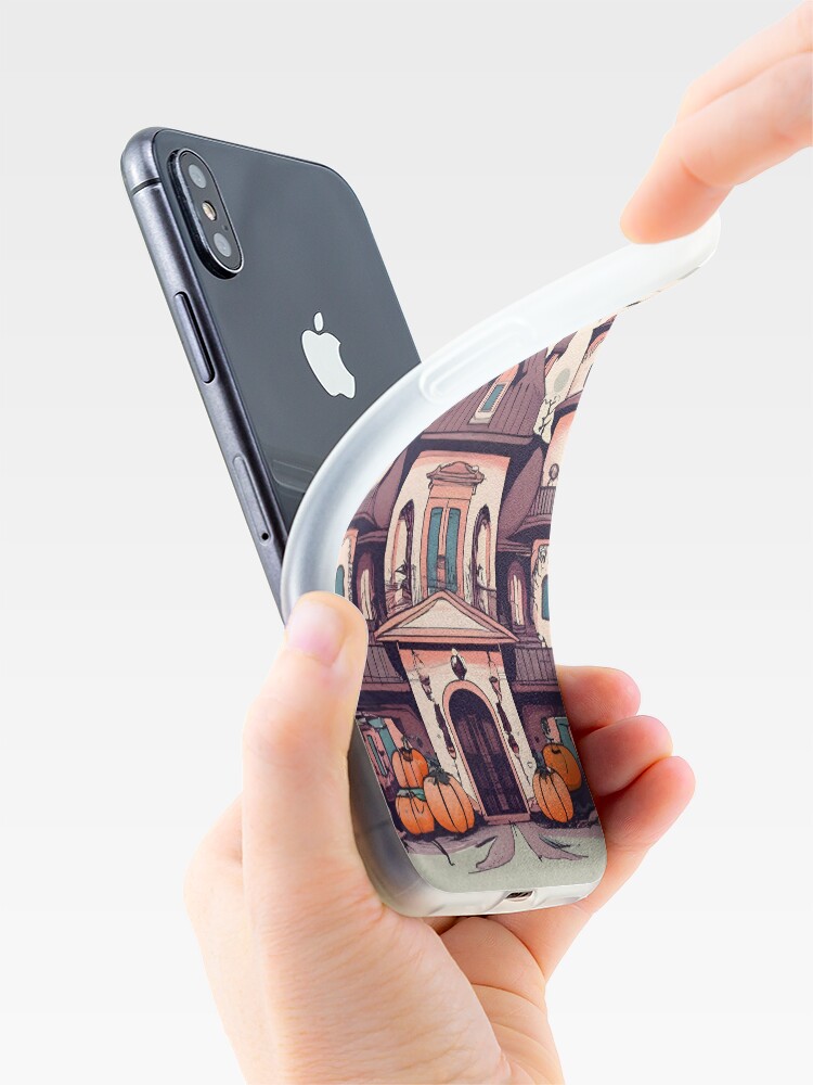 Thumbnail 4 of 5, iPhone Case, Halloween Spooky Castle Drawing designed and sold by Patricks-Art.