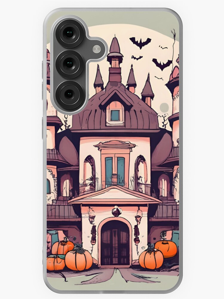 Thumbnail 1 of 4, Samsung Galaxy Phone Case, Halloween Spooky Castle Drawing designed and sold by Patricks-Art.