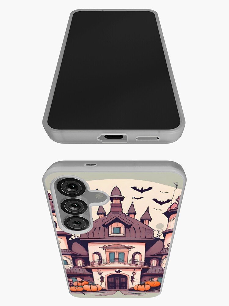 Thumbnail 3 of 4, Samsung Galaxy Phone Case, Halloween Spooky Castle Drawing designed and sold by Patricks-Art.