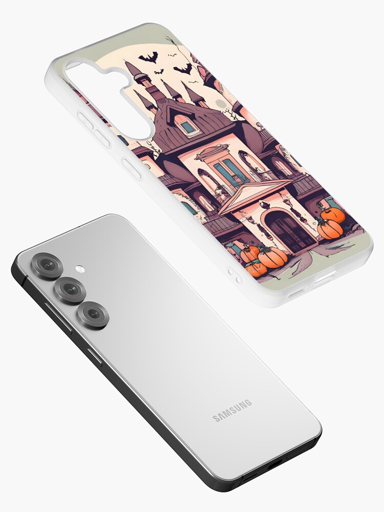 Thumbnail 2 of 4, Samsung Galaxy Phone Case, Halloween Spooky Castle Drawing designed and sold by Patricks-Art.