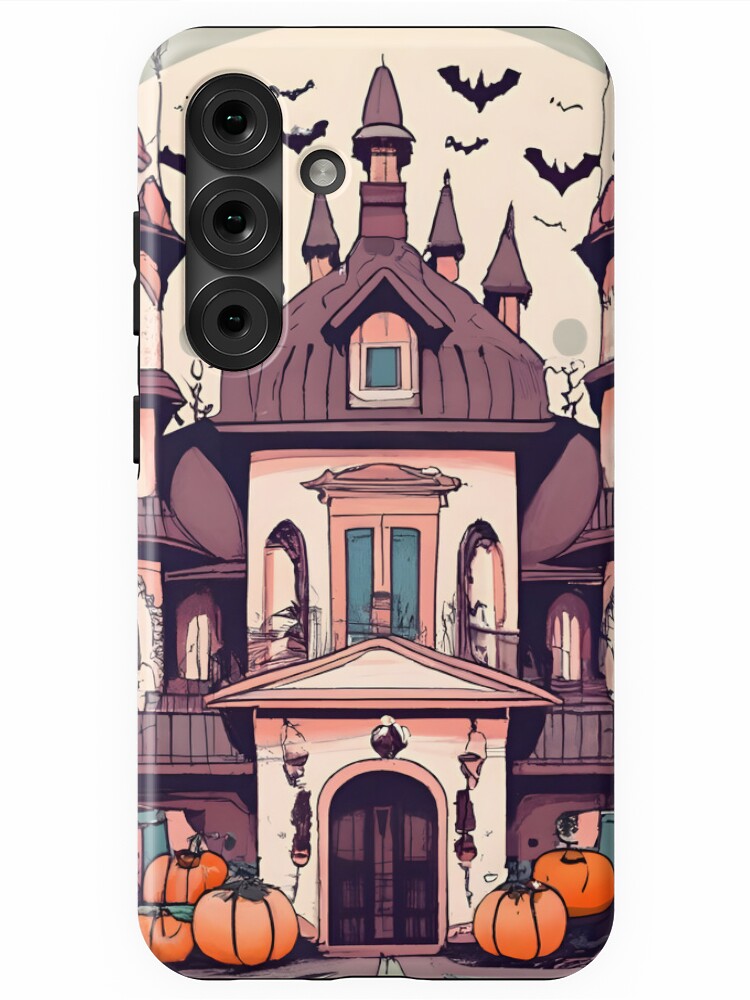 Thumbnail 1 of 4, Samsung Galaxy Phone Case, Halloween Spooky Castle Drawing designed and sold by Patricks-Art.
