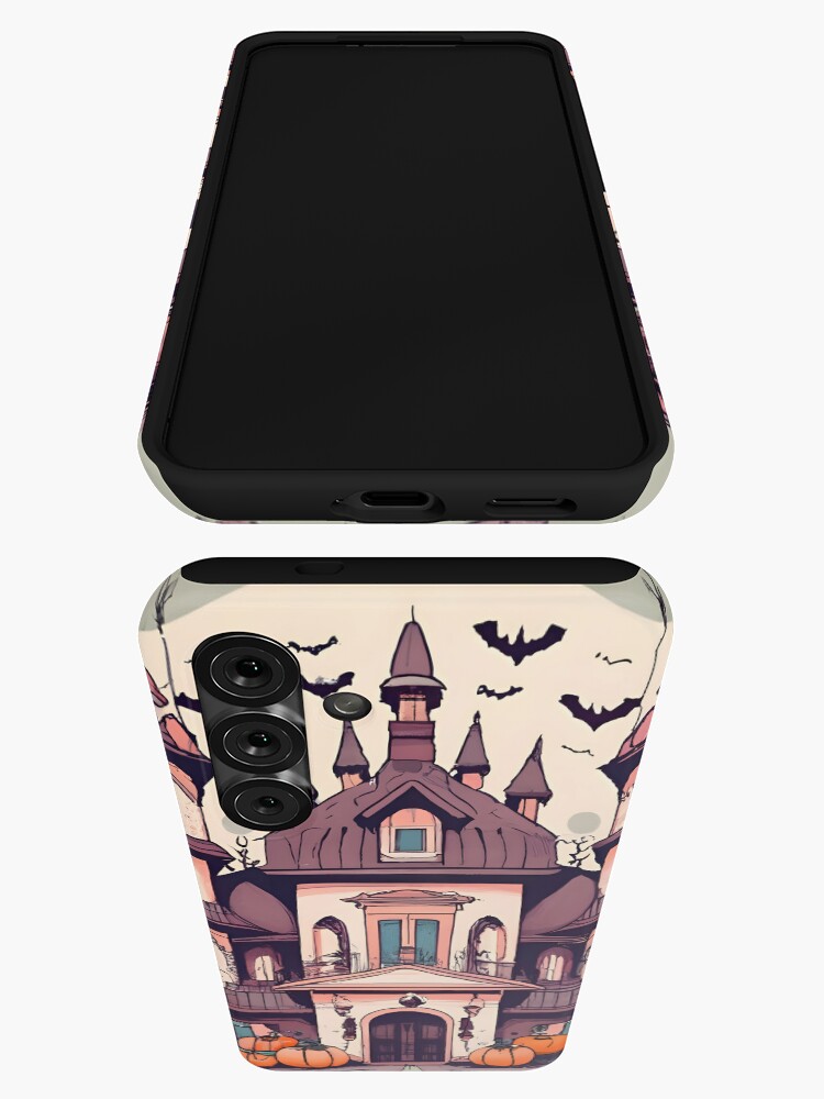 Thumbnail 3 of 4, Samsung Galaxy Phone Case, Halloween Spooky Castle Drawing designed and sold by Patricks-Art.