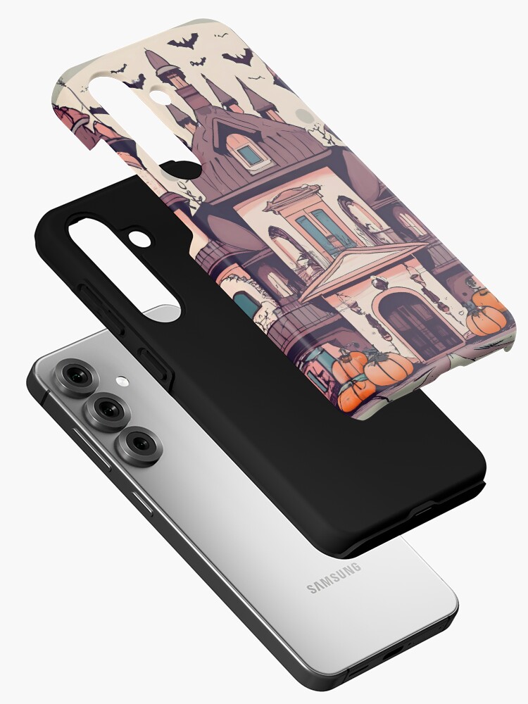 Thumbnail 2 of 4, Samsung Galaxy Phone Case, Halloween Spooky Castle Drawing designed and sold by Patricks-Art.